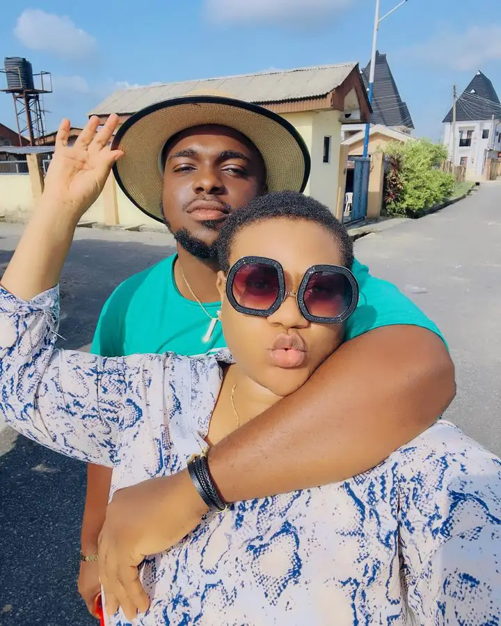 Nkechi Blessing and her boyfriend, Xxssive