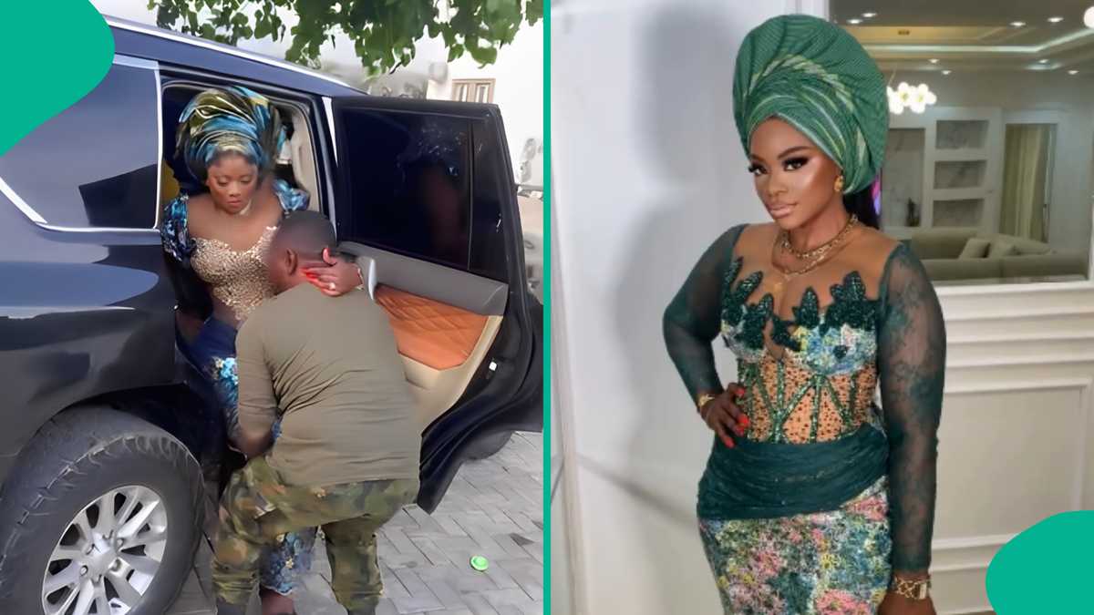 Lady Struggles In Corset Dress, Military Man Assists Her To Enter Car: "It's Worth the Trouble"